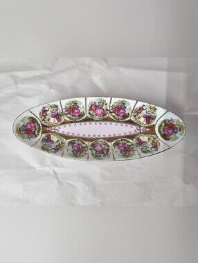 Vintage Royal Vienna Style Courting Couple Porcelain Relish Dish